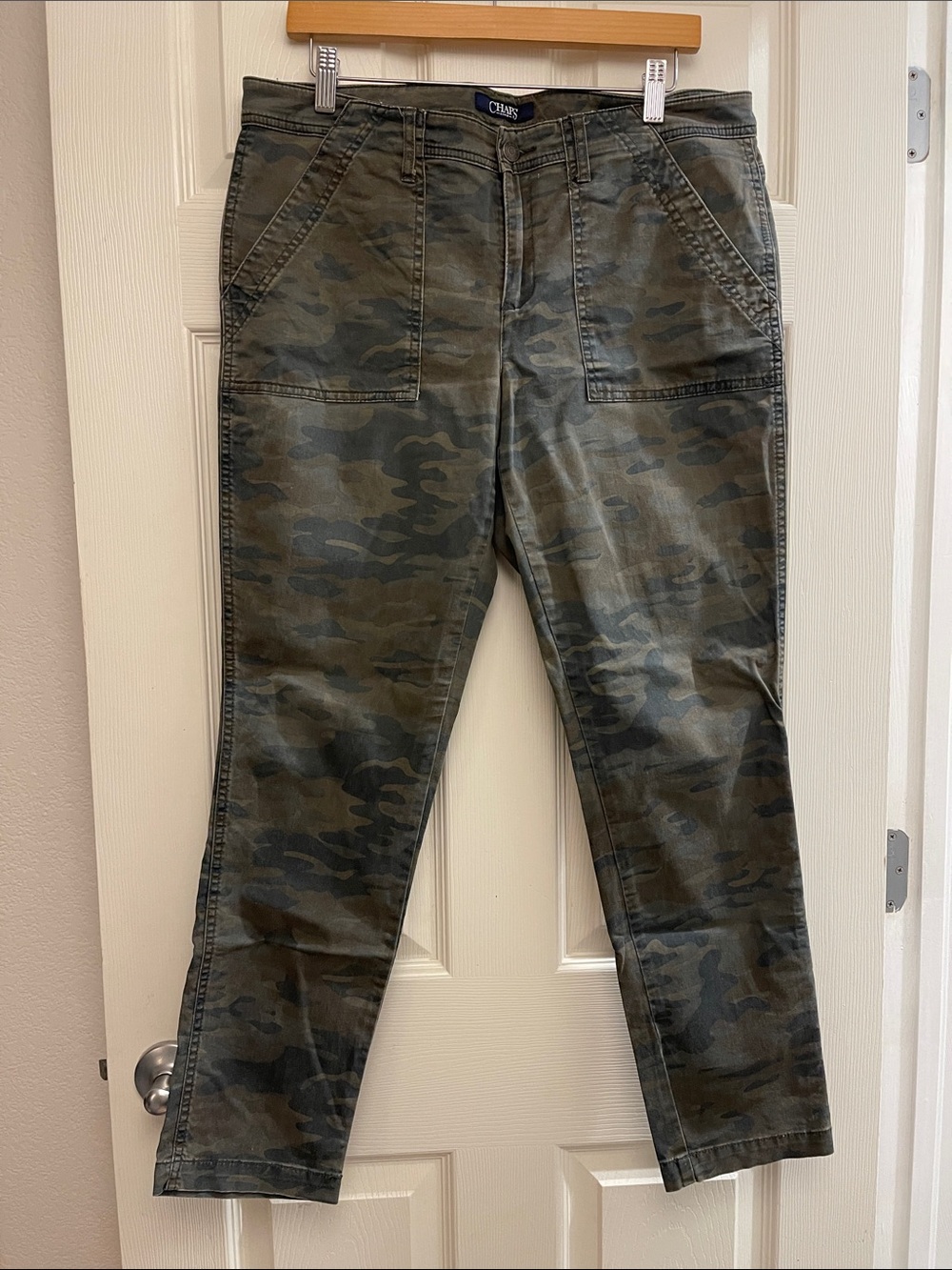 Chaps Olive Camo Straight-Leg Jeans